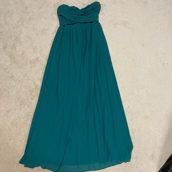 Emerald Green Prom Dress - Large - Picture 3 of 5